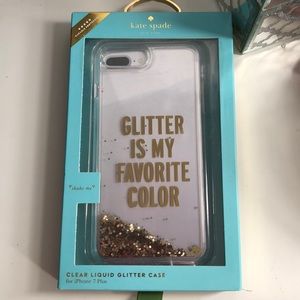Kate Spade Clear Liquid Glitter Case
